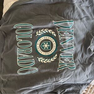 ABERCROMBIE & FITCH// ski Denver Colorado hoodie- mock neck